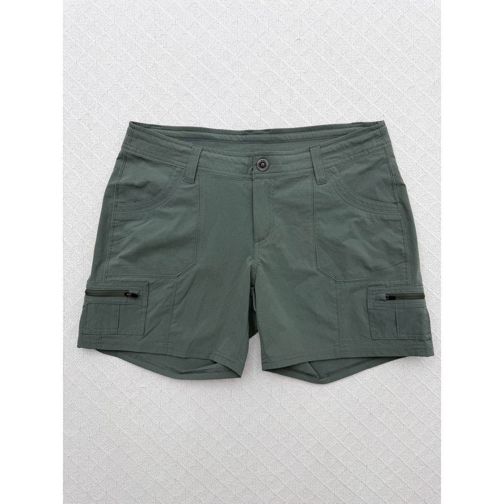 Kuhl Ripstop Cargo Sage Green Hiking Shorts Utility Gorpcore Womens Size 8